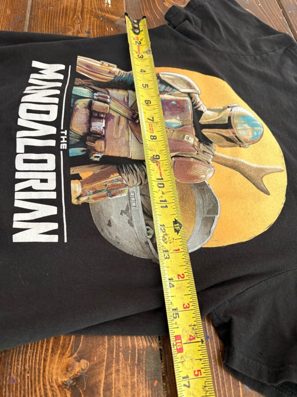 Star Wars **The Mandalorian** WOMENS Black Graphic Tee SMALL SM VINTAGE - Picture 7 of 8